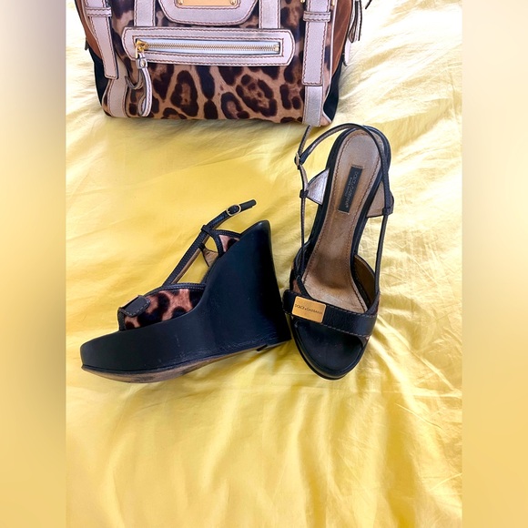 DOLCE & GABBANA PLATFORM WEDGE SHOES - Picture 2 of 5